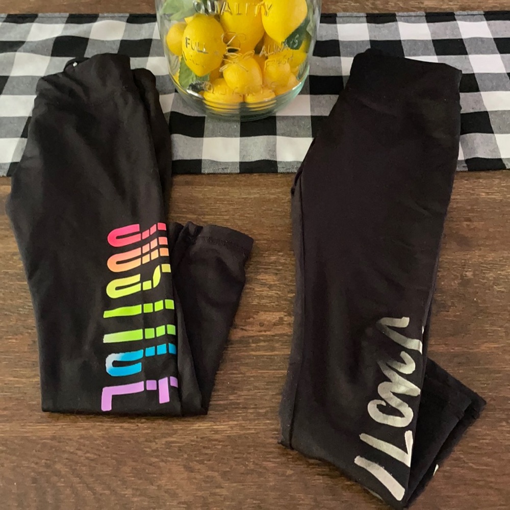 Yep pairs of girls justice leggings size 7